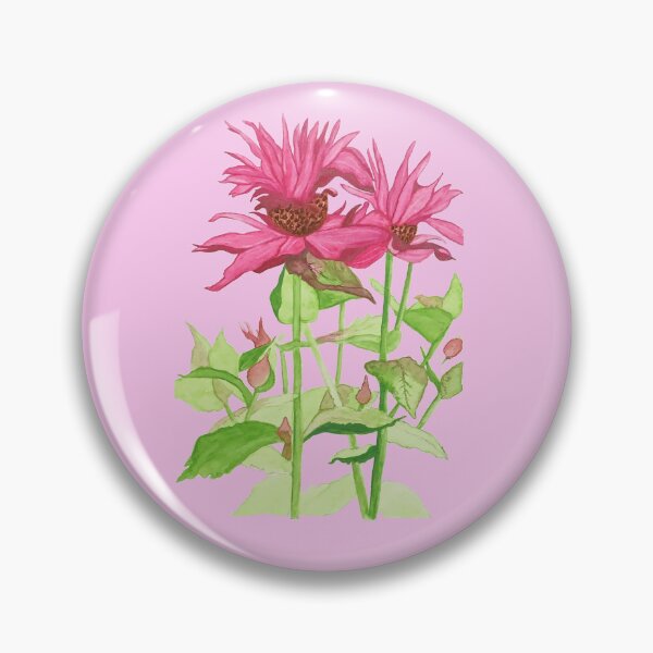 Item preview, Floral Pink Bee Balm designed and sold by LiaIsabellaArt.