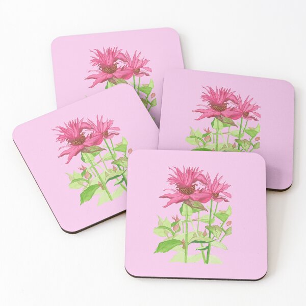 Item preview, Floral Pink Bee Balm designed and sold by LiaIsabellaArt.