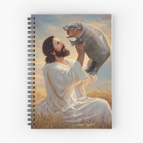 Item preview, Jesus Holding Up Moo Deng designed and sold by CreatureHouse95.