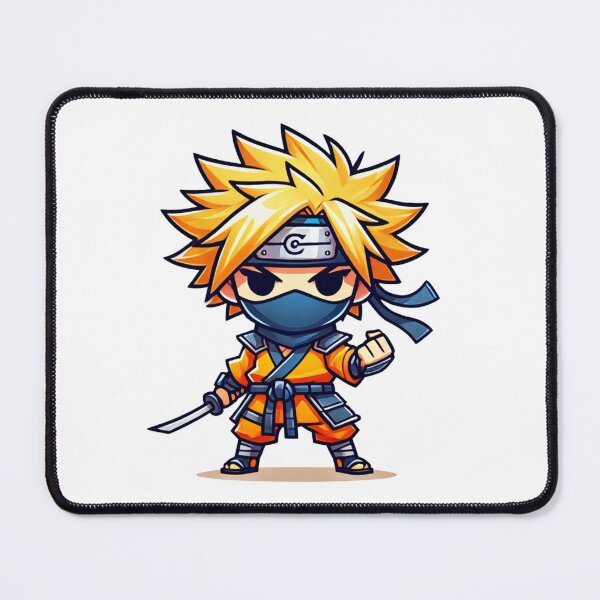 Item preview, Chibi Ninja Warrior with Sword Illustration designed and sold by Little Care Studio.