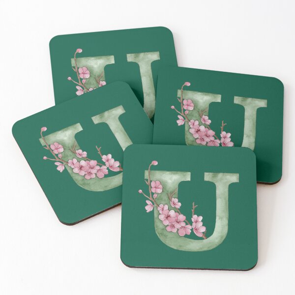 Item preview, Letra U en acuarela con flores designed and sold by GinColorist.