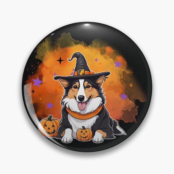 Item preview, Smooth Collie Halloween Wizard Dog – Charming Smooth Collie in Wizard Costume for Halloween designed and sold by GoodyPaws.