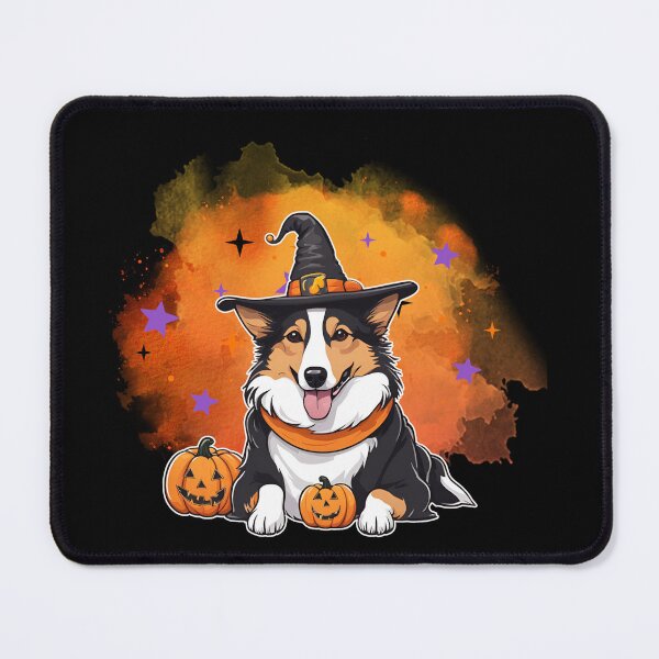 Item preview, Smooth Collie Halloween Wizard Dog – Charming Smooth Collie in Wizard Costume for Halloween designed and sold by GoodyPaws.