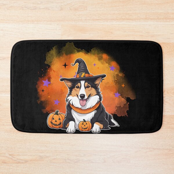 Item preview, Smooth Collie Halloween Wizard Dog – Charming Smooth Collie in Wizard Costume for Halloween designed and sold by GoodyPaws.