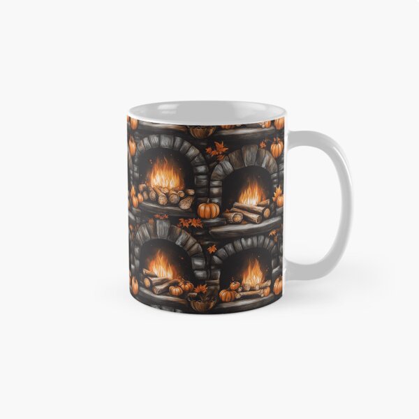Item preview, Cozy Atmosphere with Pumpkins and Fireplace designed and sold by MidArtForge.