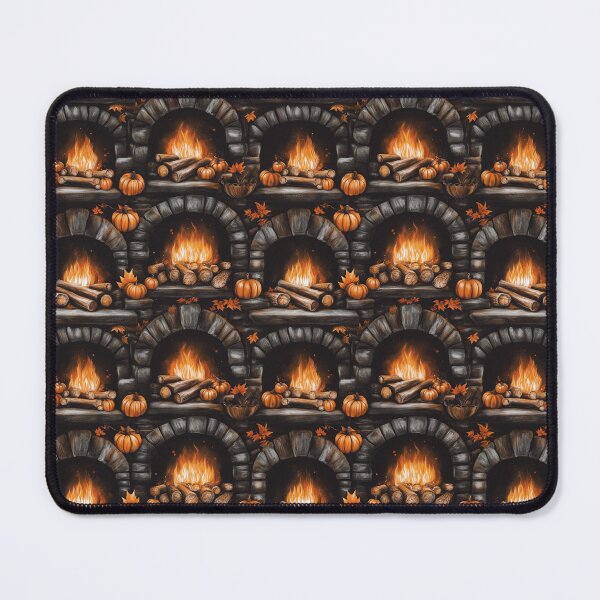 Item preview, Cozy Atmosphere with Pumpkins and Fireplace designed and sold by MidArtForge.