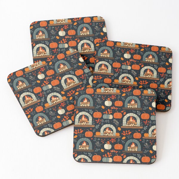 Item preview, Cozy Atmosphere with Pumpkins and Fireplace designed and sold by MidArtForge.