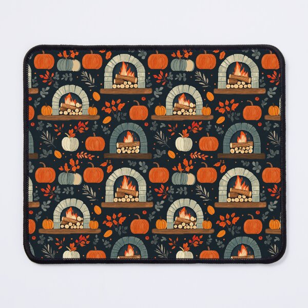 Item preview, Cozy Atmosphere with Pumpkins and Fireplace designed and sold by MidArtForge.