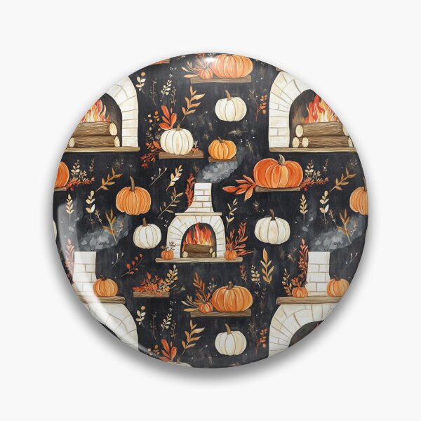 Item preview, Cozy Atmosphere with Pumpkins and Fireplace designed and sold by MidArtForge.