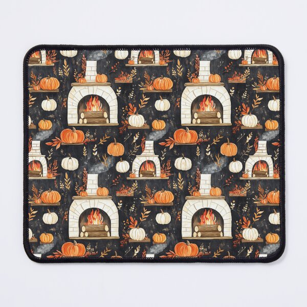 Item preview, Cozy Atmosphere with Pumpkins and Fireplace designed and sold by MidArtForge.