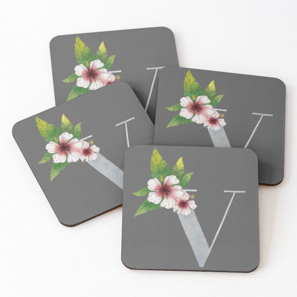 Item preview, Letra V en acuarela con flores designed and sold by GinColorist.