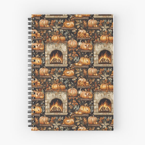 Item preview, Cozy Atmosphere with Pumpkins and Fireplace designed and sold by MidArtForge.