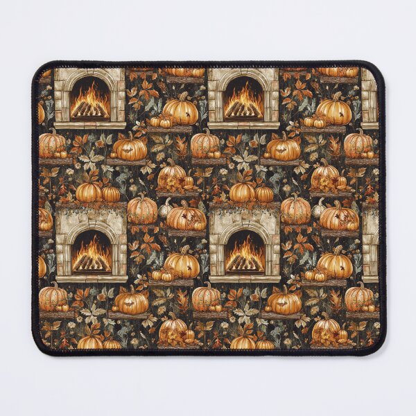 Item preview, Cozy Atmosphere with Pumpkins and Fireplace designed and sold by MidArtForge.