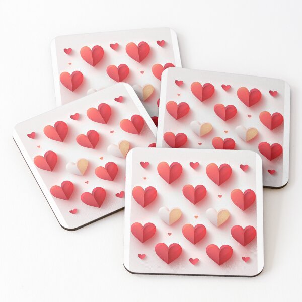 Item preview, 3D Red hearts pattern designed and sold by Printopia  Workers.