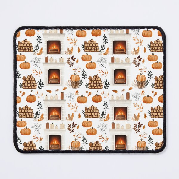 Item preview, Cozy Atmosphere with Pumpkins and Fireplace designed and sold by MidArtForge.