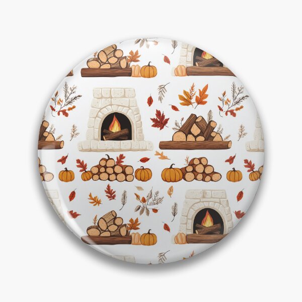 Item preview, Cozy Atmosphere with Pumpkins and Fireplace designed and sold by MidArtForge.