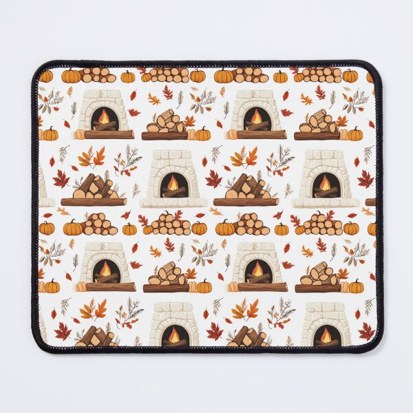 Item preview, Cozy Atmosphere with Pumpkins and Fireplace designed and sold by MidArtForge.