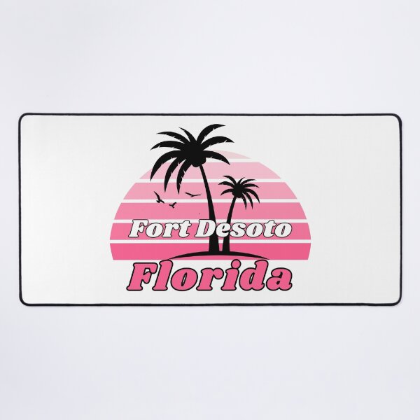 Item preview, Retro Cool Fort Desoto Beach Florida Palm Tree at Sunset Souvenirs designed and sold by karmdaf.