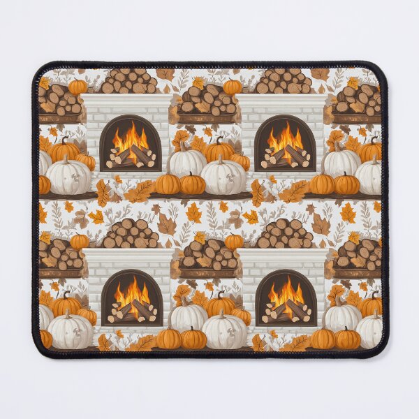 Item preview, Cozy Atmosphere with Pumpkins and Fireplace designed and sold by MidArtForge.