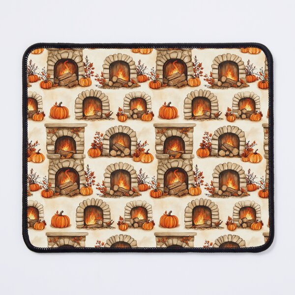 Item preview, Cozy Atmosphere with Pumpkins and Fireplace designed and sold by MidArtForge.