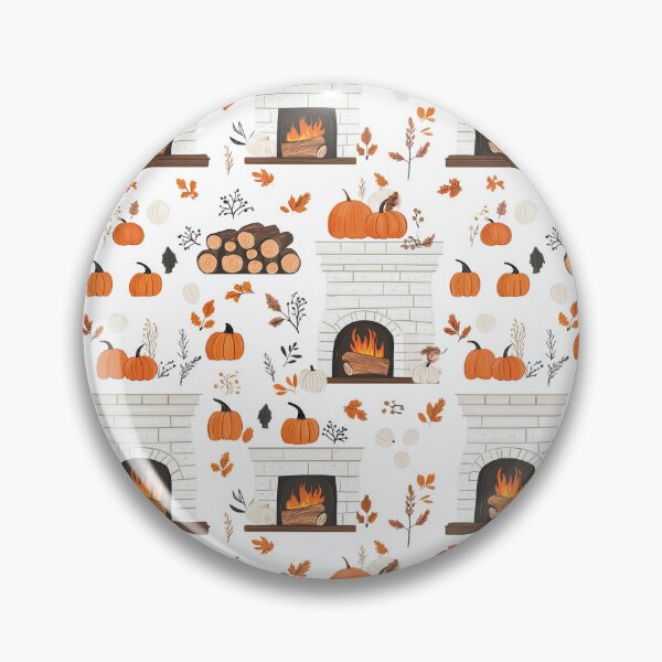 Item preview, Cozy Atmosphere with Pumpkins and Fireplace designed and sold by MidArtForge.