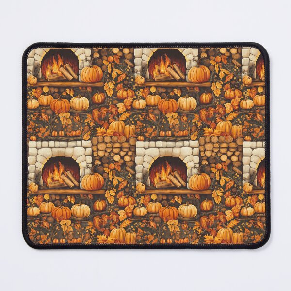 Item preview, Cozy Atmosphere with Pumpkins and Fireplace designed and sold by MidArtForge.