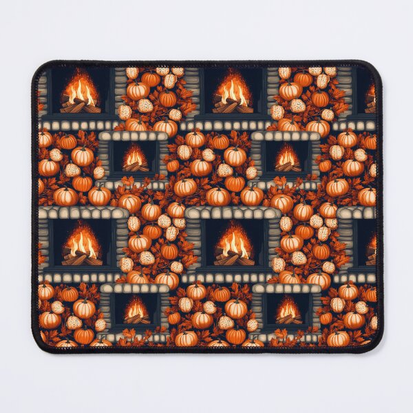 Item preview, Cozy Atmosphere with Pumpkins and Fireplace designed and sold by MidArtForge.