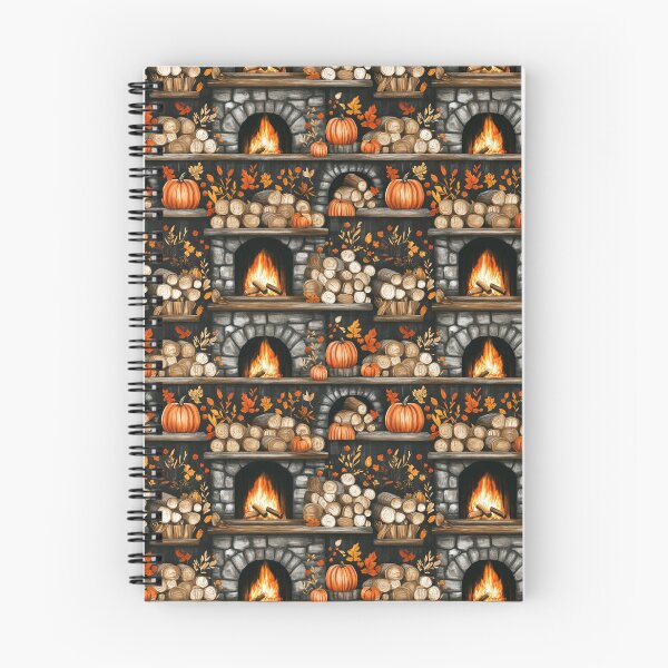 Item preview, Cozy Atmosphere with Pumpkins and Fireplace designed and sold by MidArtForge.