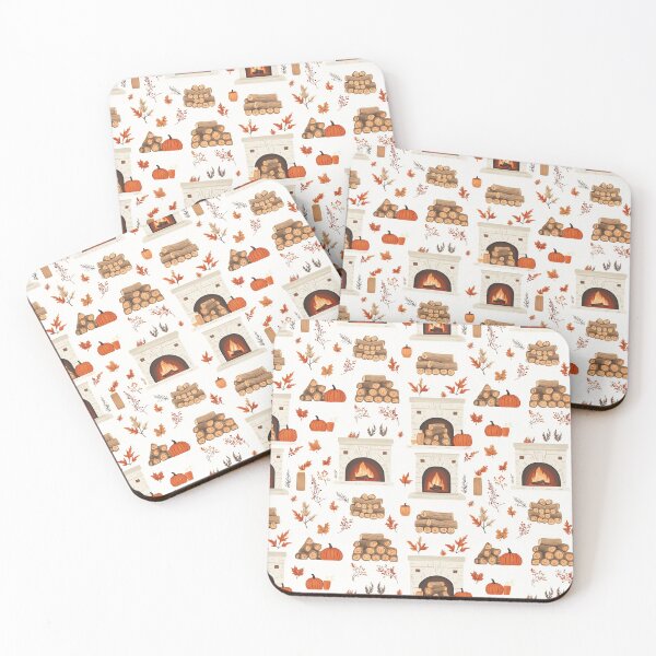 Item preview, Cozy Atmosphere with Pumpkins and Fireplace designed and sold by MidArtForge.