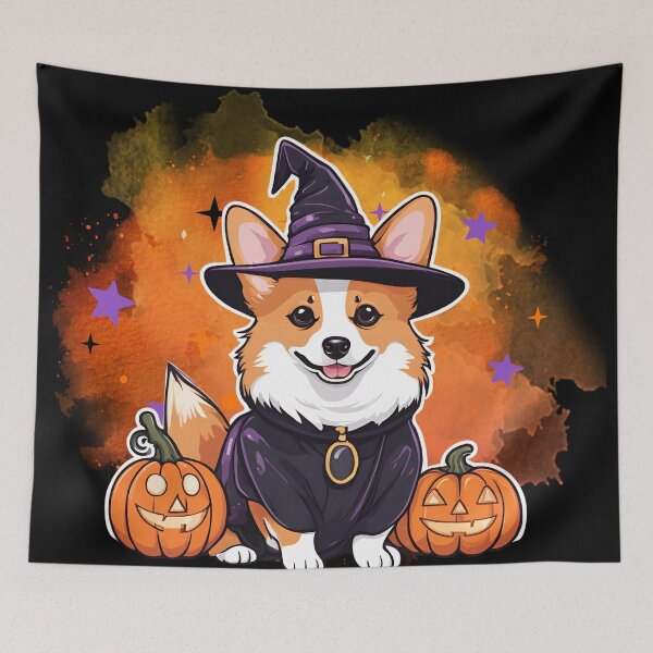 Item preview, Pembroke Welsh Corgi Halloween Wizard Dog – Adorable Pembroke Corgi in Wizard Costume for Halloween designed and sold by GoodyPaws.