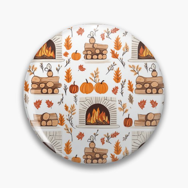 Item preview, Cozy Atmosphere with Pumpkins and Fireplace designed and sold by MidArtForge.