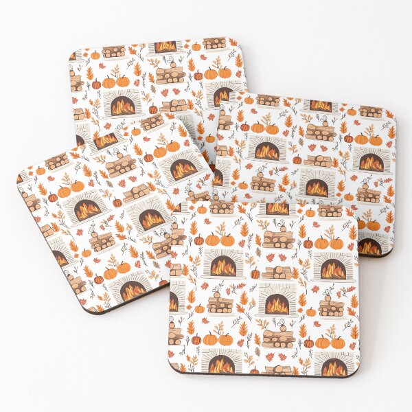 Item preview, Cozy Atmosphere with Pumpkins and Fireplace designed and sold by MidArtForge.
