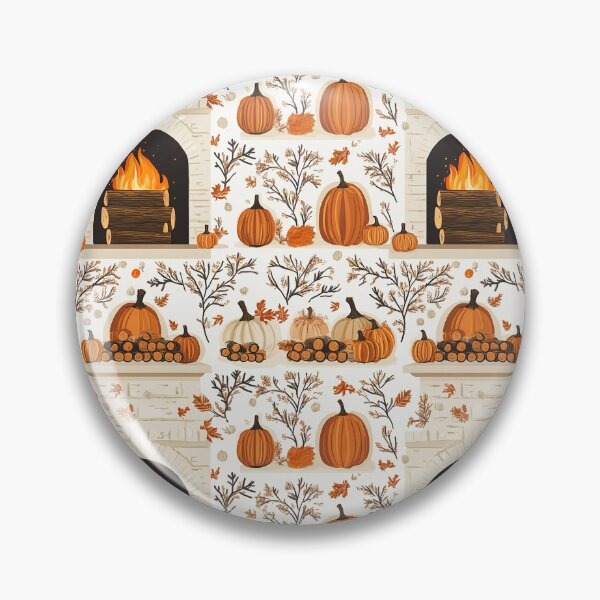 Item preview, Cozy Atmosphere with Pumpkins and Fireplace designed and sold by MidArtForge.