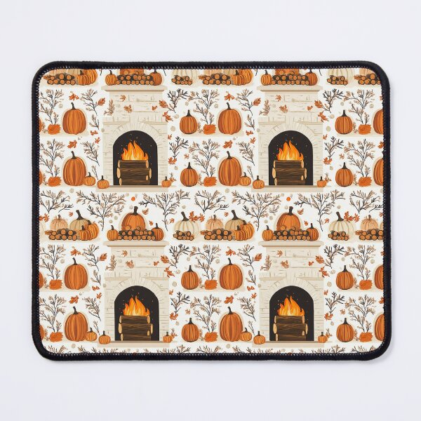 Item preview, Cozy Atmosphere with Pumpkins and Fireplace designed and sold by MidArtForge.