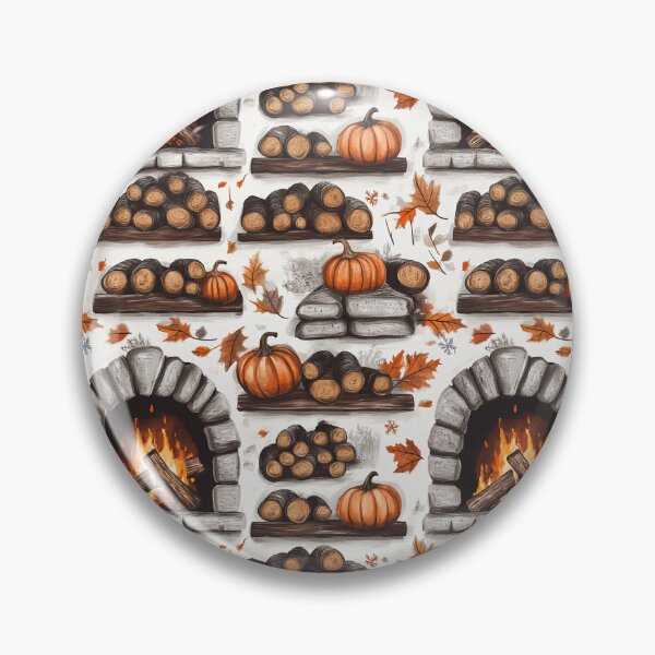 Item preview, Cozy Atmosphere with Pumpkins and Fireplace designed and sold by MidArtForge.