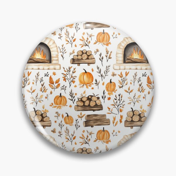 Item preview, Cozy Atmosphere with Pumpkins and Fireplace designed and sold by MidArtForge.
