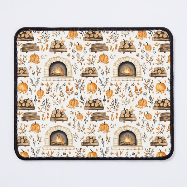 Item preview, Cozy Atmosphere with Pumpkins and Fireplace designed and sold by MidArtForge.
