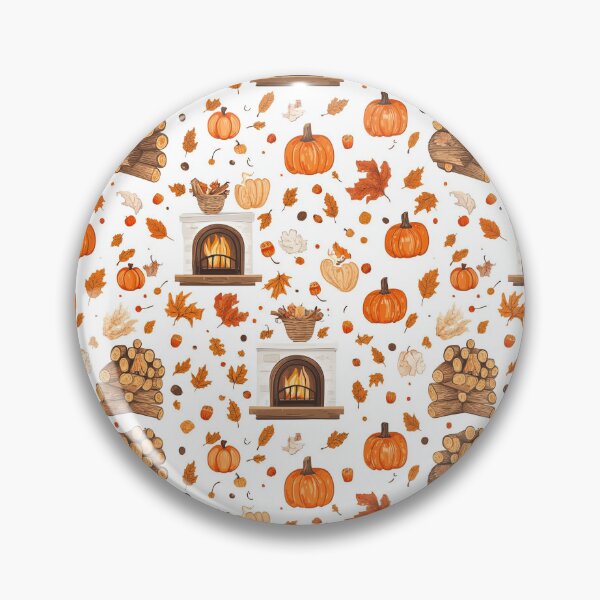 Item preview, Cozy Atmosphere with Pumpkins and Fireplace designed and sold by MidArtForge.