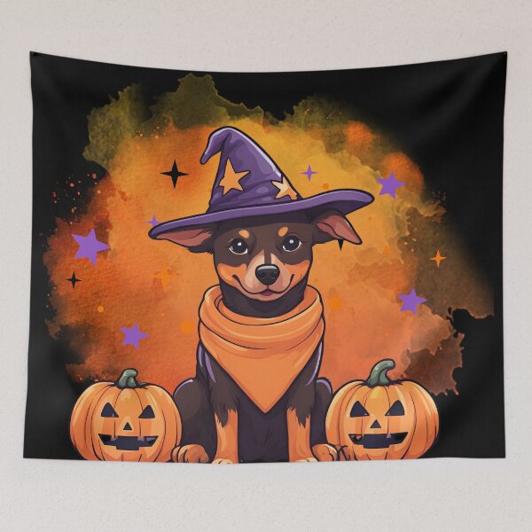 Item preview, Australian Kelpie Halloween Wizard Dog – Playful Australian Kelpie in Wizard Costume for Halloween designed and sold by GoodyPaws.