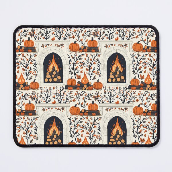 Item preview, Cozy Atmosphere with Pumpkins and Fireplace designed and sold by MidArtForge.