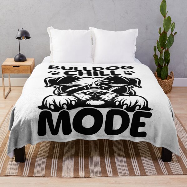 Item preview, Bulldog Chill Mode Cool Relaxed Bulldog designed and sold by PrintCrafting.