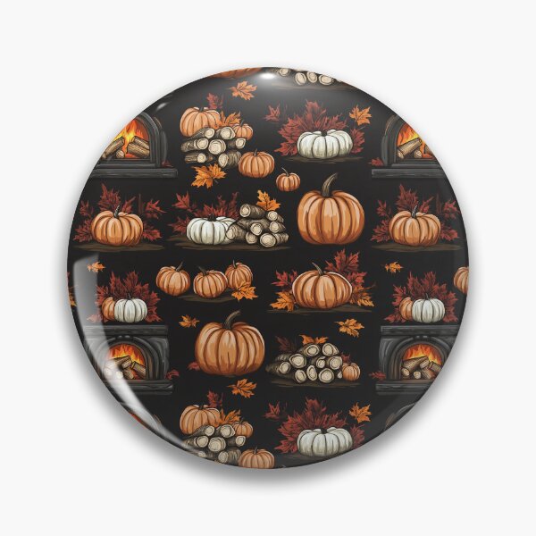 Item preview, Cozy Atmosphere with Pumpkins and Fireplace designed and sold by MidArtForge.