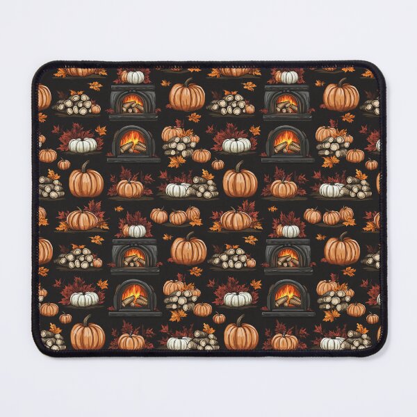 Item preview, Cozy Atmosphere with Pumpkins and Fireplace designed and sold by MidArtForge.