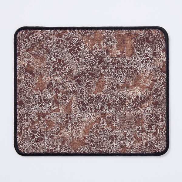 Item preview, The Abstract Dithered Brown Floral Pattern designed and sold by Agni Designs.