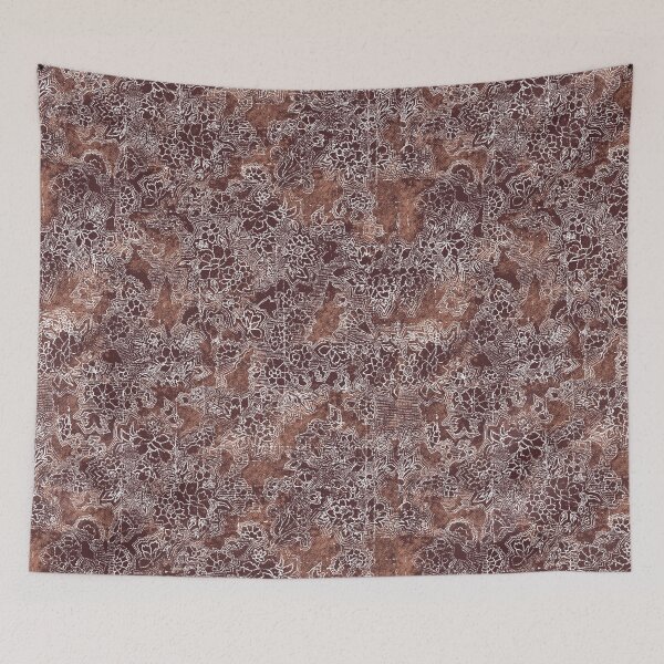 Item preview, The Abstract Dithered Brown Floral Pattern designed and sold by Agni Designs.