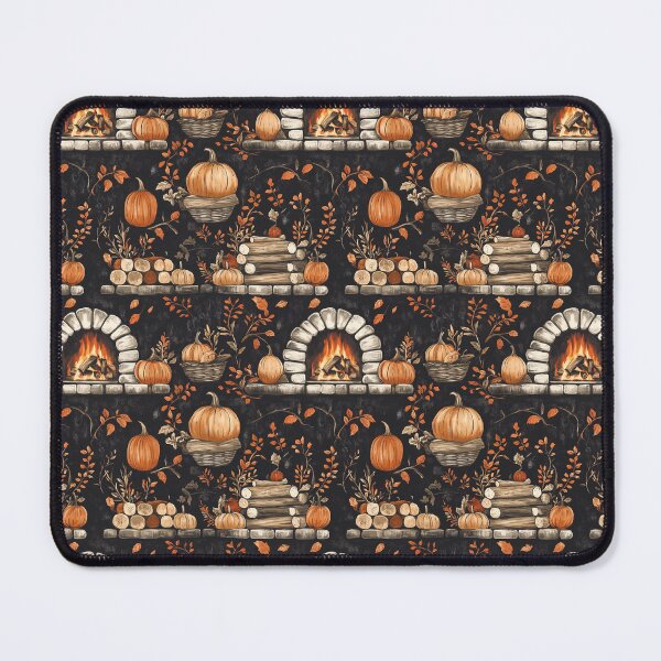 Item preview, Cozy Atmosphere with Pumpkins and Fireplace designed and sold by MidArtForge.
