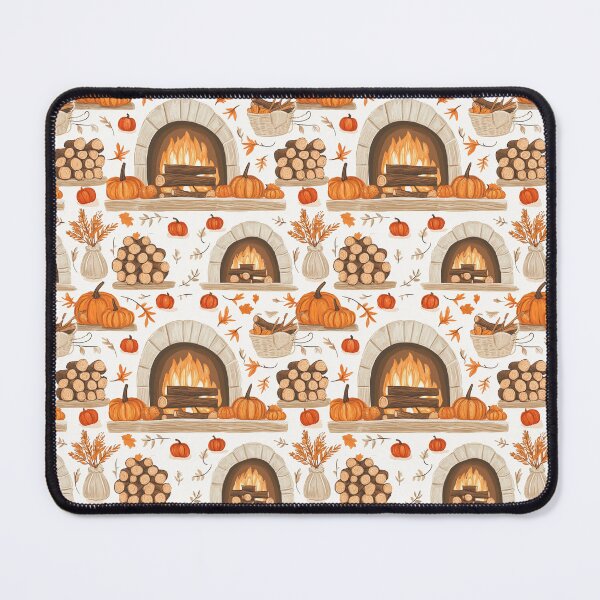 Item preview, Cozy Atmosphere with Pumpkins and Fireplace designed and sold by MidArtForge.