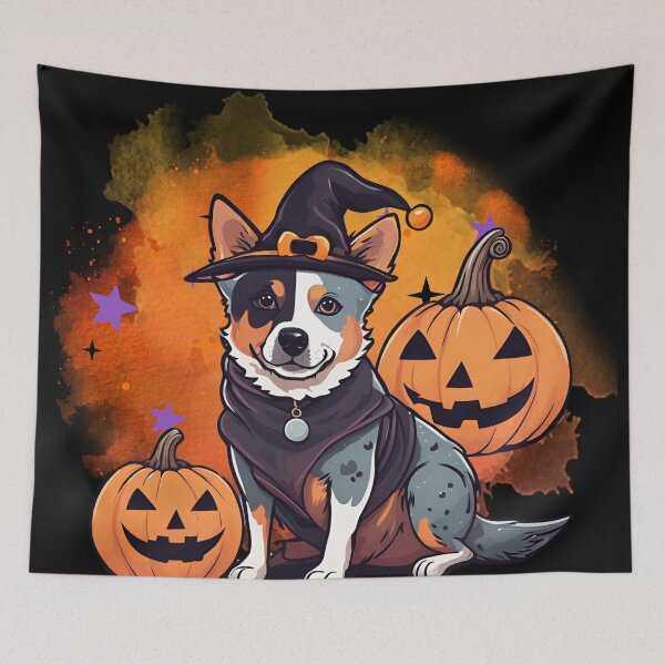 Item preview, Australian Cattle Dog Halloween Wizard Dog – Adorable Australian Cattle Dog in Wizard Costume for Halloween designed and sold by GoodyPaws.