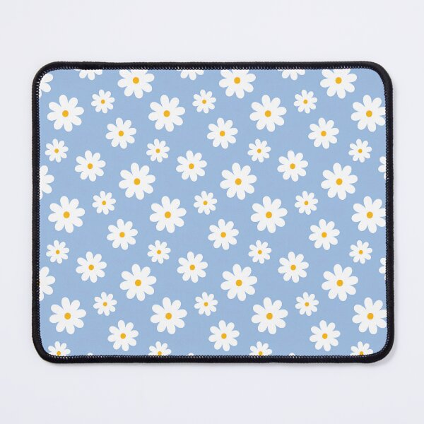 Item preview, white daisies on periwinkle blue  designed and sold by BuxomBabe21.