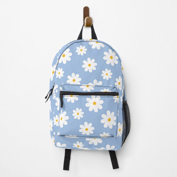 Item preview, white daisies on periwinkle blue designed and sold by BuxomBabe21.